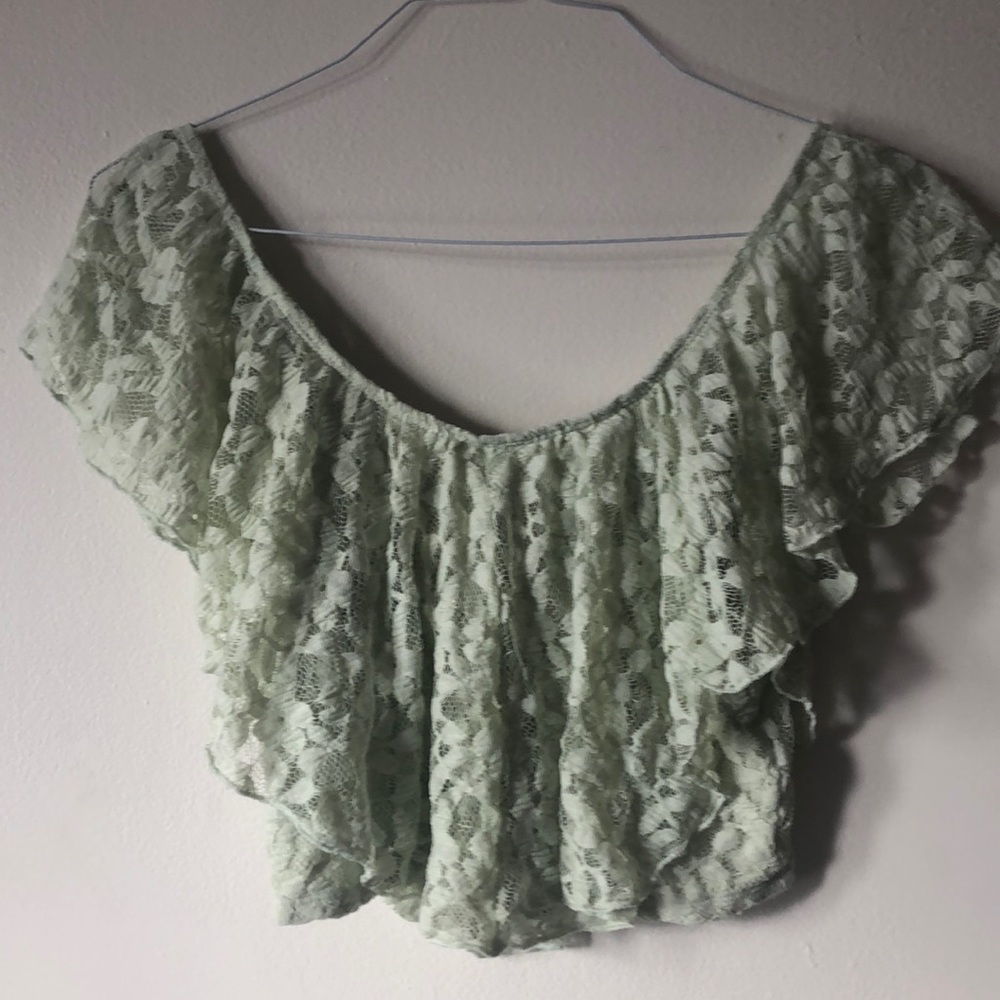 Kimchi Blue Urban Outfitters Cropped Lace Top